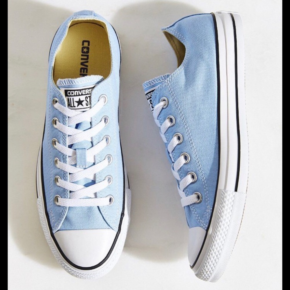 light blue converse low tops